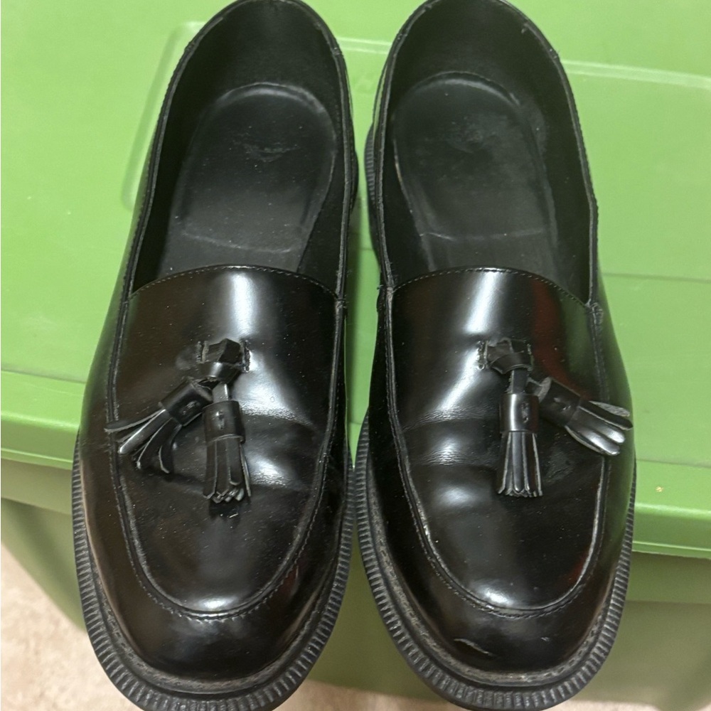 Dr. Martens Black Leather Slip-On Loafers